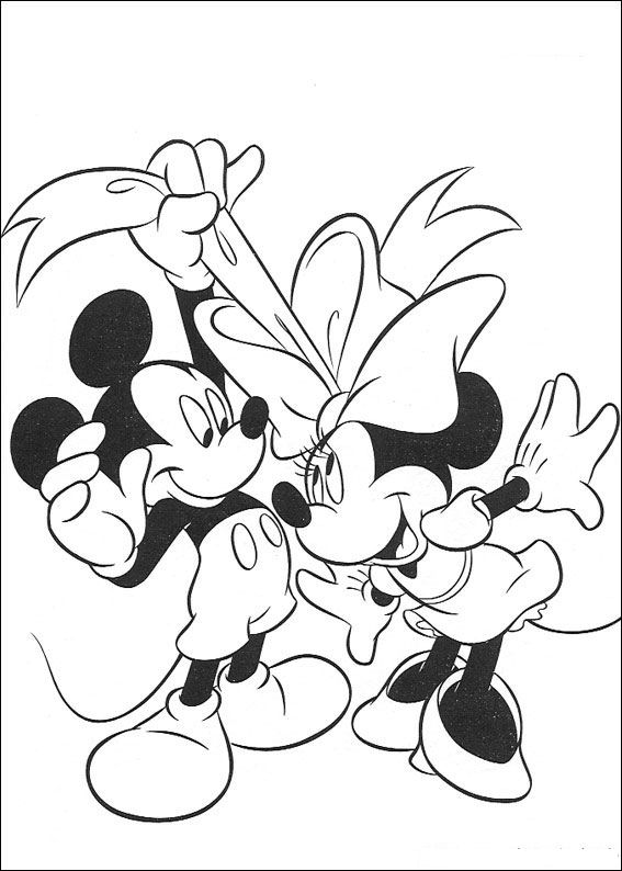 Plansa de colorat cu Minnie Mouse 8 35